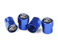 4 Tapones de Válvula Aleación Aluminio para MG ZS 5 7 6 Cyberster MG4 EV ES5 HS One GT GS MG3 EZS 3SW, Tapones Rueda Coche Resistentes Corrosión, para marcar los neumáticos,Blue-1