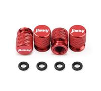 4 Tapones de Válvula Aleación Aluminio para Suzuki Jimny jb64 jb74 jb43 jb53 jb32, Tapones Rueda Coche Resistentes Corrosión, para marcar los neumáticos,Red