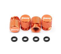 4 Tapones de Válvula Aleación Aluminio para Suzuki Jimny jb64 jb74 jb43 jb53 jb32, Tapones Rueda Coche Resistentes Corrosión, para marcar los neumáticos,Orange