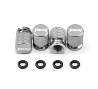 4 Tapones de Válvula Aleación Aluminio para Suzuki Jimny jb64 jb74 jb43 jb53 jb32, Tapones Rueda Coche Resistentes Corrosión, para marcar los neumáticos,Silver