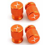 4 Tapones de Válvula Aleación Aluminio para Volvo Polestar 2 Polestar 3, Tapones Rueda Coche Resistentes Corrosión, para marcar los neumáticos,Orange