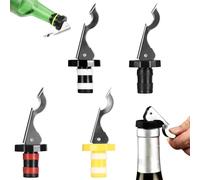 4 tapones para botellas con palanca, cierre de botella de cerveza, tapón de botella de vino, cierre de vino, para la colección de vinos, botellas de cristal champán