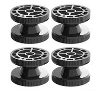 4 tapones para cabecero, almohadillas de pared ajustables antivibración con acero al carbono para marcos de cama, sofás, armarios, mesas (S negro)