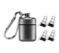 4 tapones para los oídos de concierto de fidelidad precisa, tapones para los oídos que reducen el ruido, mantienen el sonido original, tres puntas de brida, con funda de aluminio, tapones