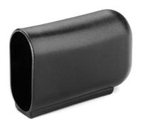 4 tapones para pies ovalados para patas de mesa, plástico, color negro (38 x 20 mm)