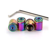 4 Tapones Rueda Coche para Land Rover Range Rover Velar L560 I 2017-2024,Tapa de Válvula de Accesorios de Neumáticos de Automóviles Metal Tapones Ruedas Coche Tapa de Válvula,Multi-colored
