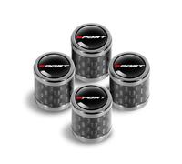 4 Tapones Rueda Coche para Toyota GR Sport Gazoo Racing Yaris 86 Corolla Hilux Supra C-HR, Tapa de Válvula de Accesorios de Neumáticos de Automóviles Metal Tapones Ruedas Coche,Carbon Fiber