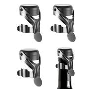 4 Tapones Universales de Champán y Cava - Tapones Herméticos de Silicona y Acero Inoxidable, Ideal para Vinos Espumosos y Prosecco