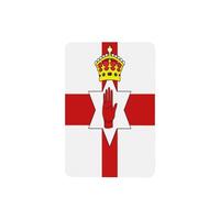 4 tarjetas ambientadoras de coche con diseño de bandera de Irlanda del Norte, para colgar, desechables, para vehículos, aroma a lavanda