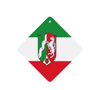 4 tarjetas ambientadoras para coche, diseño de bandera de Renania del Norte, Westfalia, desechables, para vehículos, aroma a lavanda