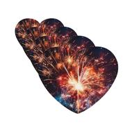4 tarjetas de ambientador para coche, de larga duración, doble cara, para colgar, fragancia, explosión, fuegos artificiales, tabletas de aromaterapia, espejo retrovisor automático, colgante para