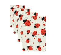 4 tarjetas de ambientadores de coche de larga duración, doble cara, con fragancia para colgar, con patrón de mariquitas, infinito moteado para aromaterapia, tabletas, espejo retrovisor automático