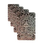 4 tarjetas de ambientadores de coche de larga duración, doble cara, para colgar, fragancia, calendario maya, tabletas de aromaterapia, espejo retrovisor automático, colgante para hombres y mujeres