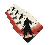 4 tarjetas de ambientadores de coche de larga duración, doble cara, para colgar, fragancia, tarjeta aromática samurái, tabletas de aromaterapia, espejo retrovisor automático, colgante para hombres y