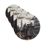 4 tarjetas de ambientadores de coche de larga duración, doble cara, para colgar, fragancia, tarjeta perfumada de amor de Nueva York, tabletas de aromaterapia, colgante de espejo retrovisor para