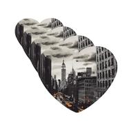 4 tarjetas de ambientadores de coche de larga duración, doble cara, para colgar, fragancia, tarjeta perfumada de amor de Nueva York, tabletas de aromaterapia, colgante de espejo retrovisor para