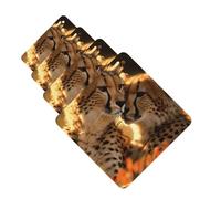 4 tarjetas de ambientadores de coche de larga duración, doble cara, para colgar, fragancia, tarjeta perfumada, guepardo, amor, coche, aromaterapia, tabletas, espejo retrovisor automático, colgante