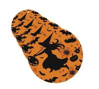 4 tarjetas de ambientadores de coche de larga duración, doble cara, para colgar, fragancia, tarjeta perfumada, Halloween, bruja, volador, coche, aromaterapia, tabletas, espejo retrovisor automático