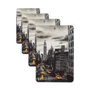 4 tarjetas de ambientadores de coche de larga duración, doble cara, para colgar, fragancia, tarjeta perfumada de amor de Nueva York, tabletas de aromaterapia, colgante de espejo retrovisor para