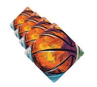 4 tarjetas de ambientadores de coche de larga duración, doble cara, para colgar, fragancia, tarjeta perfumada de baloncesto, colorida, boceto, placer, tabletas de aromaterapia, espejo retrovisor
