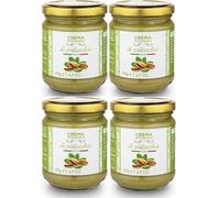 4 tarros - Crema de pistacho, el 40% de los pistachos - de Sicilia, ideal para el desayuno, pero sobre todo para cosas dulces - 4x190g