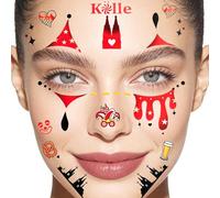 4 Tatuaje Ephemere para Cara Carnaval, Accesorio Carnaval y Tatuajes de Colonia | Accesorios de Disfraz Adulto (Fiesta, Carnaval, Fasching) (A)