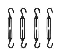 4 tensores M5 negro, acero inoxidable tensor de alambre gancho y gancho, tensor de cuerda inoxidable ajustable para toldo, tendedero, cadena de luz y enrejado