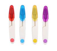 4 tijeras de hilo, tijeras de bordado en forma de U con cubierta, tijeras de ganchillo para bordado, manualidades, costura, acolchar, tejer