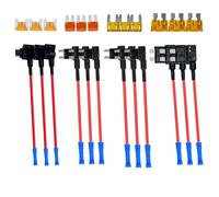 4 Tipos 12V Add-A-Circuit Adaptador y Kit de Fusibles, Portafusibles de Grifo de Fusible con MICRO2 ATC ATS Dapter de Grifo de Perfil Bajo