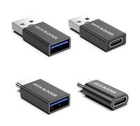 4 tipos de adaptador de bloqueador de datos USB, bloqueador de datos USB C para iPhone 15, 16, 17 y para teléfono Android o iPad, A a A y A a C y C y C a C y C a A solo para carga, protege contra el
