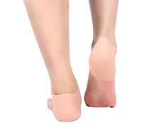 4 tipos de calcetines con talón de gel, gel hidratante de silicona, calcetines protectores de talón, mangas de pie agrietadas en seco, alivio del dolor, mujeres y hombres (orificios de aire carne)