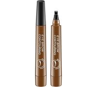 4 Tipped Precise Brow Pen,Natural Fine Stroke Microblading Eyebrow Pencil,4 Points Multi-Used Waterproof Eyebrow Beard Filling Pen Kit for Man Woman,Create Natural (Light Brown)