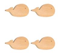 4 tiradores de madera maciza de haya para gabinete, pomos de cajón de un solo agujero, herrajes para armarios, tiradores de tocador y puertas de muebles, de madera natural, de repuesto