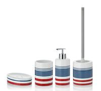4-tlg. Set de Baño Conjunto Dispensador Jabón Cepillo Wc Jabonera Taza