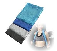 4 toallas de refrigeración de 30 x 100 cm, multicolor, toalla de hielo, toalla de enfriamiento, toalla de enfriamiento, toalla de refrigeración para deportes, fitness, yoga, viajes, (azul claro, azul