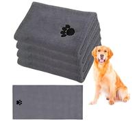 4 toallas para perros extra absorbentes, toallas de microfibra para gatos, suaves para perros pequeños, medianos y grandes (35 x 75)