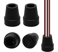 4 topes de goma para bastones de senderismo, 19 mm, muletas de goma, puntas de goma para bastones de senderismo, tope de goma de repuesto
