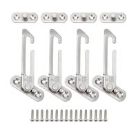 4 Topes De Ventana Y 4 Bases, Viene Con 16 Tornillos, Soportes Para Ventanas, Cerraduras De Seguridad Para Ventanas Y Accesorios Para Ventanas.