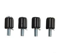 4 tornillos de ajuste fino de rosca M5 para ajuste de cable de freno de bicicleta y desviador, perno de afinación de cambio de marchas de acero inoxidable negro compatible con marcos de bicicleta de