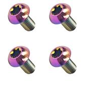 4 tornillos de aleación de titanio M5 x 12 mm, tornillos de montaje for portabotellas de agua de bicicleta, hardware ligero for bicicleta(Colorful)