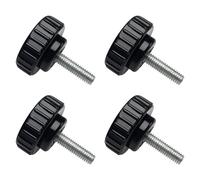 4 tornillos de mano de cabeza redonda de 6 mm, cabeza de botón, ergonómica, tuerca de perno de apriete, tornillos industriales, perilla ergonómica