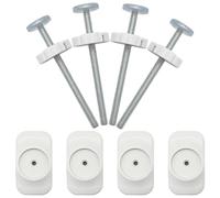 4 tornillos de presión y 4 almohadillas protectoras de pared de seguridad, para puertas, seguridad para niños, rejilla de escalera y para mascotas, puerta de bebé