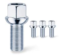 4 tornillos de rueda M14 x 1,5, 27 mm, banda esférica R13, pernos de rueda SW 17 - para VW y para Audi, llantas originales de aluminio y acero - Plug & Play - Llantas y ruedas con banda esférica A/G