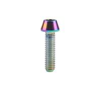 4 tornillos de titanio M4 x 8 12 15 20 mm con cabeza de llave Allen for caja de cambios delantera y trasera de bicicleta(Rainbow,20MM_M4)