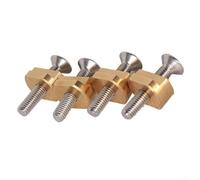 4 tornillos en T de montaje para tabla de surf, tornillos de lámina de acero inoxidable para sistema de riel de 4 pernos, kit de accesorios de rosca de 6 mm para tablas de surf y cometas