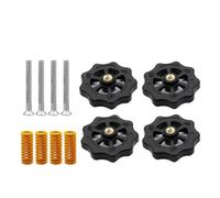 4 tornillos M3/M4, tuercas, resorte de nivelación cama calefactable, piezas perilla, plataforma impresión for impresoras 3D, accesorios calibración for Ender-3(Yellow,M4)