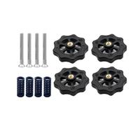 4 tornillos M3/M4, tuercas, resorte de nivelación cama calefactable, piezas perilla, plataforma impresión for impresoras 3D, accesorios calibración for Ender-3(Blue,M4)
