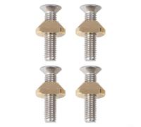 4 tornillos y tuercas de montaje hidrofoil para tabla de surf, kit de hardware de metal compatible con láminas M6 y M8, amarillo