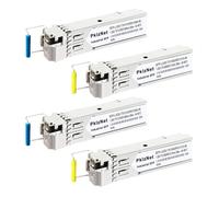 4 transceptores de red industriales de 1,25 G BIDI SFP, módulo de fibra monomodo, LX SM1310nm 1550nm 20km DDM, interfaz LC Simplex