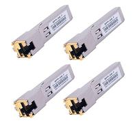 4 transmisores modulares Ethernet de Cobre 1000BASE-T Gigabit SFP a RJ45 para Cisco, Meraki, Ubiquiti, D/TP Link, Supermicro, Netgear, Broadcom, 1.25G SFP-T CAT5E/CAT6 hasta 100 m Mikrotik S-RJ01